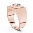 Cushion Cut Lab Grown Diamond Men's Square Signet Ring - View 11