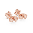 Soft Floral Geometry Petal Curve Round Lab Diamond Stud Earrings - View 11