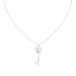 Intricate Filigree Key Solitaire Pendant With Round Moissanite Diamond - View 12