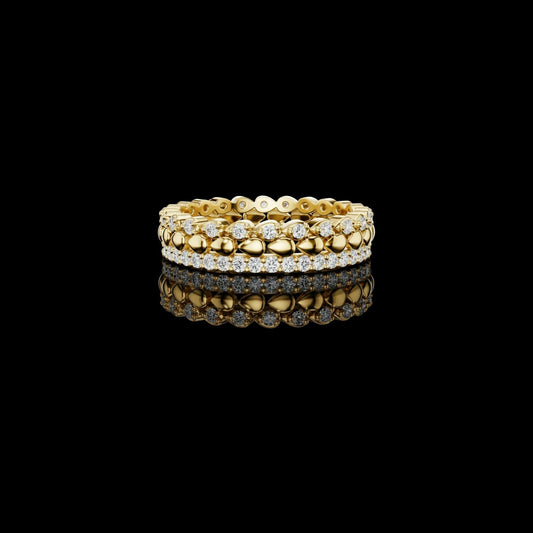 Round Cut Lab Diamond Eternity Wedding Band