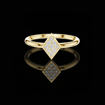 Round Cut Lab Diamond Kite Cluster Ring with Pave Setting