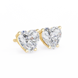 Romantic Brilliant Heart Shaped Lab Grown Stud Earrings in Elegant Prong Setting for Timeless Sparkle - View 2
