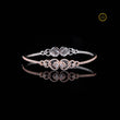Round Cut Lab Diamond Delicate Dual Tone Embrace Bracelet For Her - View 3