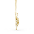Heart Shape Leaf Inspired Moissanite Diamond Pendant Necklace - View 4