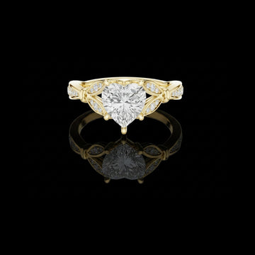 Stylish Heart Cut Lab Diamond Wedding Ring For Every Time
