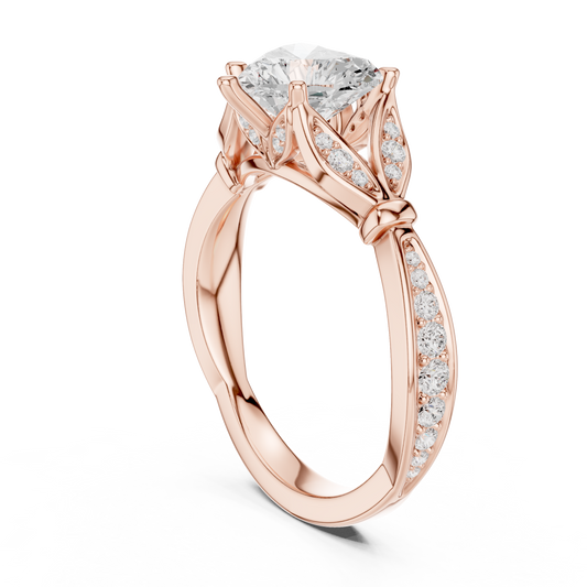 Stylish Heart Cut Moissanite Diamond Wedding Ring For Every Time - View 2