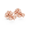 Blossom Floral Stud Earrings Crafted in with Round Brilliant Moissanite Diamonds - View 9