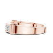 Round Cut Lab Grown Diamond Men's Gold Channel Set Anniversary Band - View 9