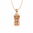 Emerald Cut Solitaire Pendant with Center Moissanite Diamond - View 10