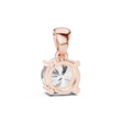 Single Round Lab Grown Diamond Solitaire Four Prong Charm Pendant - View 9
