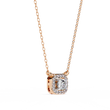Square Rounded Silhouette Pendant with Round Lab Grown Diamond - View 6
