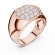 Round Cut Moissanite Diamond Men's Modern Geometric Cluster Wedding Band - View 3