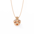 Circular Silhouette Charm Pendant Center Round Moissanite Diamond - View 9