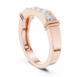 Round Cut Lab Grown Diamond Men's Gold Channel Set Anniversary Band - View 6