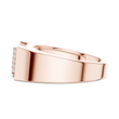 Round Cut Lab Grown Diamond Men's Heavy Gold Micro Pave Statement Ring - View 9