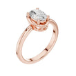 Modern Bezel Set Oval Lab Diamond Solitaire Engagement Ring - View 5