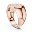 Round Cut Lab Grown Diamond Men's Modern Geometric Cluster Wedding Band - View 6
