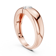 Round Cut Lab Grown Diamond Men's Heavy Gold Statement Ring - View 6