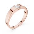 Round Cut Moissanite Diamond Men's Modern Flush Set Engagement Ring - View 3