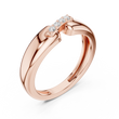 Round Cut Lab Grown Diamond Men's Modern Split Shank Gold Band - View 3