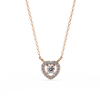 Heart Shape Halo Pendant with Round Moissanite Diamond - View 3