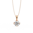 Circular Silhouette Charm Pendant Center Round Lab Grown Diamond - View 3