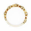 Round Moissanite Diamond Bezel Set Diamond Vine Design Band - View 11