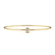 Round Bezel Set Lab Diamond Solitaire Bangle Bracelet for Women - View 2