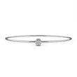 Round Bezel Set Lab Diamond Solitaire Bangle Bracelet for Women - View 4