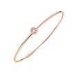 Round Bezel Set Lab Diamond Solitaire Bangle Bracelet for Women - View 6