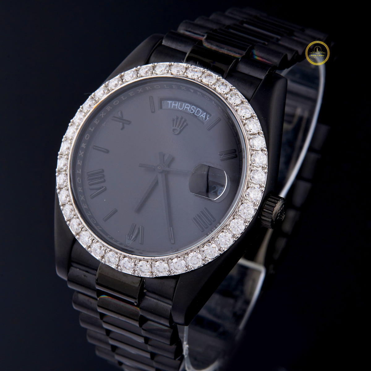 Refined Stealth Luxury with a Brilliant Diamond Bezel and Matte Black Finish Diamond By Lab Grown Ivevar