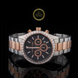 Two Tone Diamond Bezel Watch & Tennis Bracelet Set