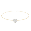 Round Cut Lab Diamond Adjustable Heart Bracelet - View 2