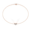 Round Cut Lab Diamond Adjustable Heart Bracelet - View 9