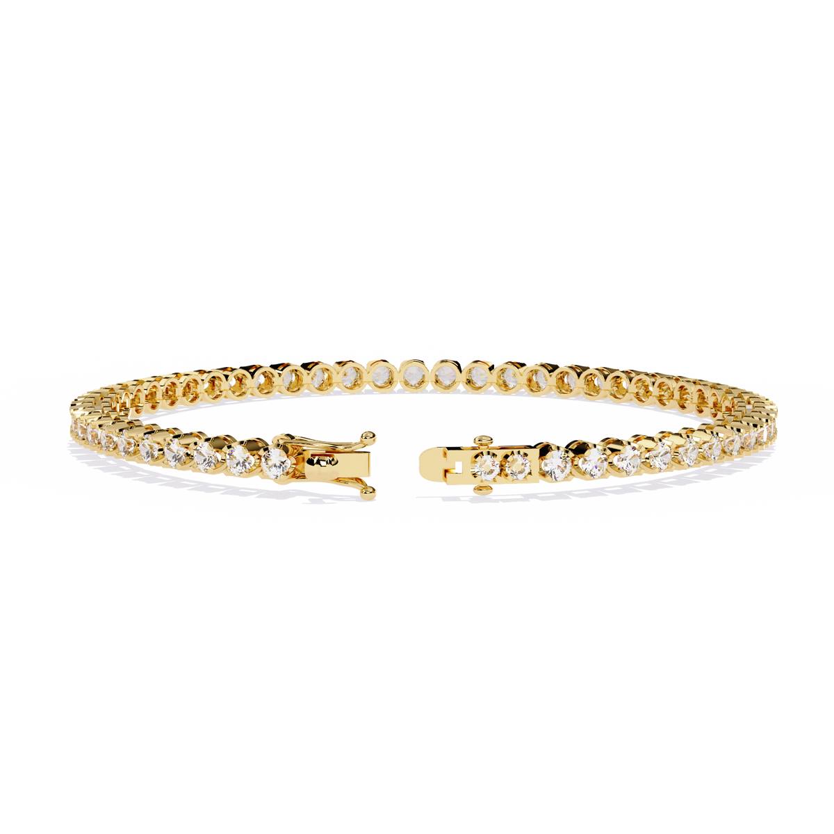 Round Cut Lab Diamond Aurora Luxe Tennis Bracelet - View 5