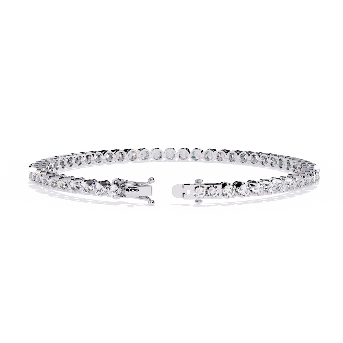 Round Cut Lab Diamond Aurora Luxe Tennis Bracelet - View 7