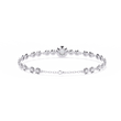 Round Cut Lab Diamond Bezel Station Chain Bracelet - View 6