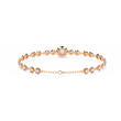Round Cut Lab Diamond Bezel Station Chain Bracelet - View 7