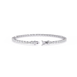 Round Cut Lab Diamond Classic Tennis Bracelet with Sparkling Timeless - View 7