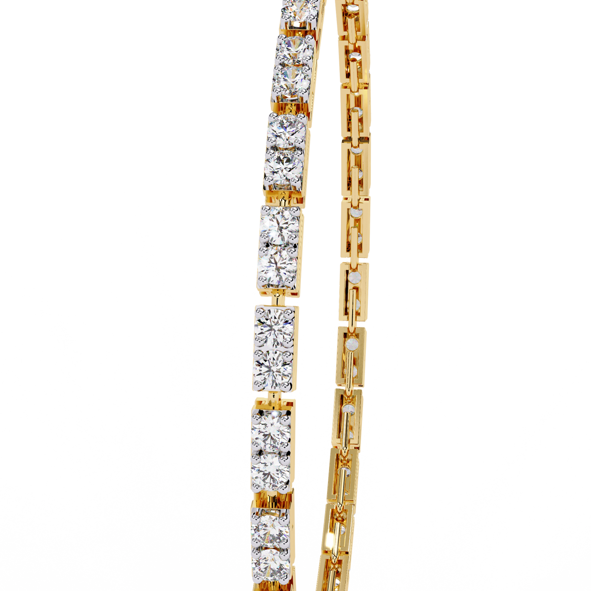 Round Cut Lab Diamond Continuous Modern Tennis Bracelet - View 5
