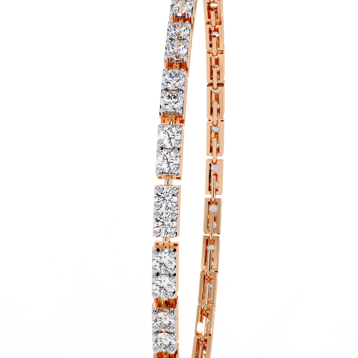Round Cut Lab Diamond Continuous Modern Tennis Bracelet - View 6