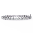 Round Cut Lab Diamond Continuous Tennis Bracelet - View 4