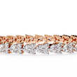 Round Cut Lab Diamond Continuous Tennis Bracelet - View 7