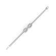 Round Cut Lab Diamond Double Chain Infinity Bracelet - View 2