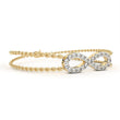Round Cut Lab Diamond Double Chain Infinity Bracelet - View 5
