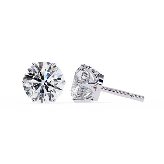 Round Cut Lab Diamond Earrings Elevate Your Everyday Look Classy - View 2