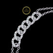 Round Cut Lab Diamond Interlocking Double Link Bracelet - View 9