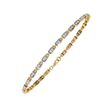 Round Cut Lab Diamond Minimalist Tennis Bracelet - View 2