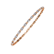Round Cut Lab Diamond Minimalist Tennis Bracelet - View 3