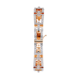 Round Cut Lab Diamond Open Link Statement Bracelet - View 3